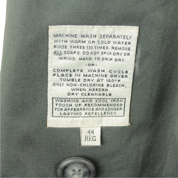 Vintage Towne London Fog Trench Coat Removable Liner Belted 44 Green Pockets - Picture 12 of 15